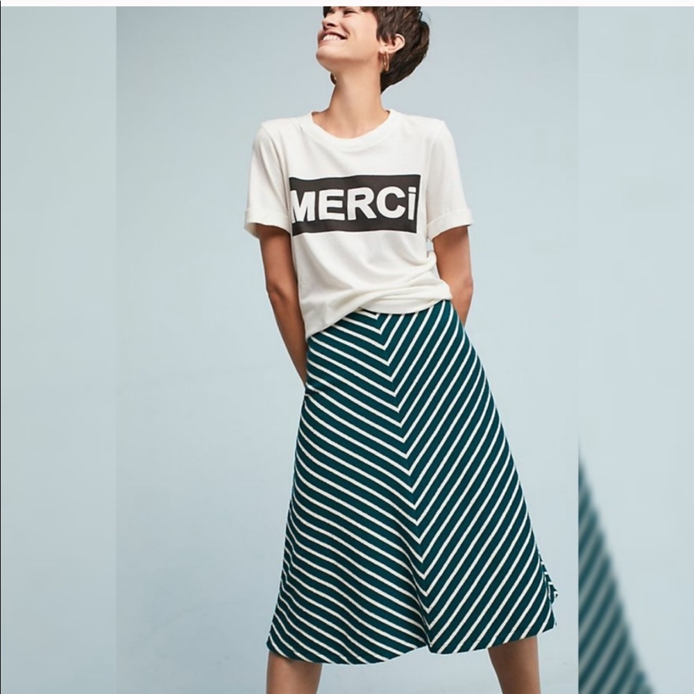 Anthropologie Harlyn stripped skirt